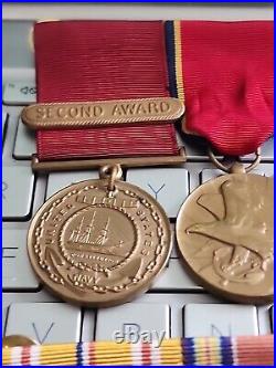 U. S. Navy 6 Medals Group Named Good Conduct, Reserve, Amer, Asia, Ww2 Victory