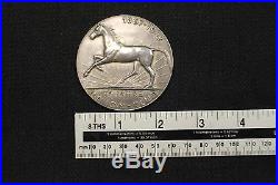 Union Klub Horse Racing 75 year 1867-1942 World War 2 Nazi 2.375in. Silver Medal