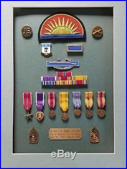Us Ww2 Medals Grouping To 1 Soldier Purple Heart Bronze Star + Many More Must C