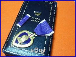 Us Ww2 Purple Heart Medal Set In Coffin Box Of Issue Genuine Medal And Box