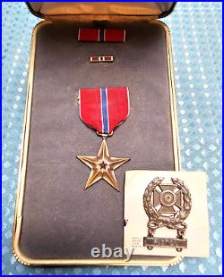 VINTAGE NAME US BRONZE STAR MEDAL WithEXTRAS FROM ESTATE COLLECTION