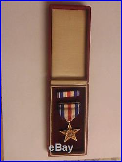 Vintage Original World War 2 Bronze Star Medal & Reibbon Pin No Name