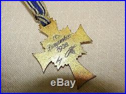 VINTAGE WW2 GERMAN original Mothers Cross medal Withribbon1939-43 DATED 1938