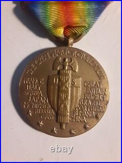 VINTAGE WW I U. S. Victory Medal with DESTROYER BAR