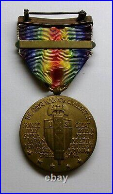 VINTAGE WW I U. S. Victory Medal with RUSSIA BAR