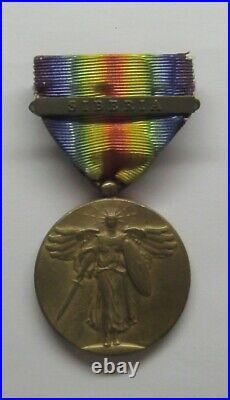 VINTAGE WW I Victory Medal with SIBERIA BAR