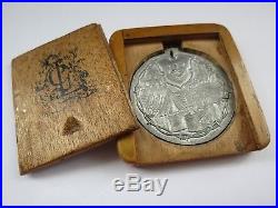 Very Rare First World War Douglas Isle Of Man German POW Medal In Wooden Box