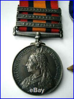Victoria South Africa QSA Boer war & WW1 trio medals Baldwin Hants Rg Winchester