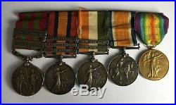 Victorian/WW1 Medal Group, India Medal, King & Queens South Africa 11th Hussars