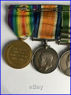 Victorian/WW1 Medal Group, India Medal, King & Queens South Africa 11th Hussars