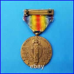 Vintage 1919 WWI Victory Medal For Service In The Great War For Civilization