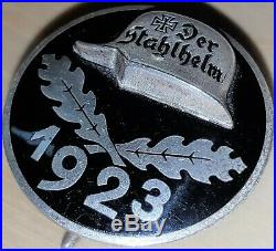 Vintage German Stahlhelm Soldiers Ww1 Membership Service Badge Medal 1923