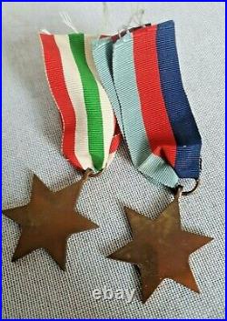 Vintage Lot 4 Boxed WW2 Medals With Papers Italy Star 1939-45 Star Defence