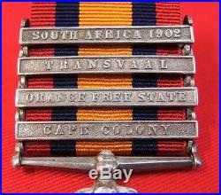 Vintage Pre Ww1 British Boer War Service Medal To Scots Guards & Research Qsa