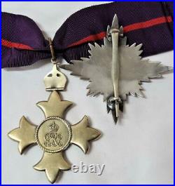 Vintage & Rare Order Of The British Empire Kbe Medal & Breast Star Ww1
