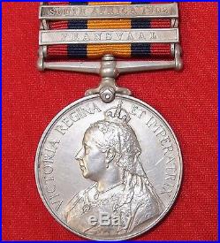 Vintage & Rare Pre Ww1 British Boer War Service Medal Captain New Zealand Rifles