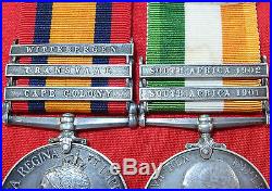 Vintage & Rare Pre Ww1 British Boer War Service Medal Group Pescod Scots Guards