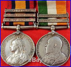 Vintage & Rare Pre Ww1 British Boer War Service Medal Group Townsend West Kents