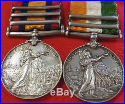 Vintage & Rare Pre Ww1 British Boer War Service Medal Group Townsend West Kents