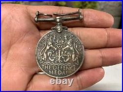 Vintage Rare The Defence Medal 1939-1945 George VI United Kingdom War Medal