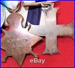 Vintage & Rare Ww1 British Army Military Cross Medal Group Italy Campaign