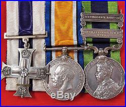 Vintage & Rare Ww1 British Army Military Cross Medal Group Waziristan 1921 India