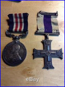 Vintage UK British Military Medal for Bravery & WW1 Brit Cross Medal