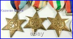 Vintage WW2 British Territorial 8th Army Medal Group 1430074 Robertson RA