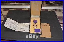 Vintage WW2 PURPLE HEART Medal & Case Authentic Military Issued