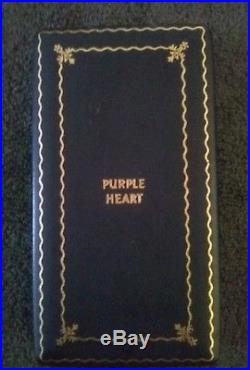 Vintage WW2 Purple Heart Medal & Case, WWII Authentic Military Memorabilia