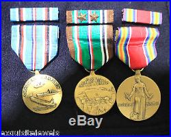 Vintage World War II U. S. Navy Uniform Medals Pull Over & Crackerjack Pants Hat