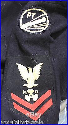 Vintage World War II U. S. Navy Uniform Medals Pull Over & Crackerjack Pants Hat