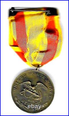 Vintage pre WWI US Navy 1898 West Indies Campaign Medal no Number on edge SpanAm