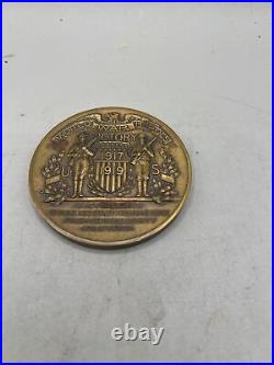 Vtg. RARE WW I 1917-1919 HEROES VICTORY BRONZE MEDALLION/MEDAL ORANGE COUNTY, CA