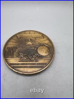 Vtg. RARE WW I 1917-1919 HEROES VICTORY BRONZE MEDALLION/MEDAL ORANGE COUNTY, CA