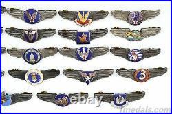 WW12 USA U. S. ARMY AIR FORCE WINGS PIN Medal Full SET 19 BADGES Navy ENAMEL RARE