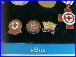 WW1 1914/15 Trio, Red Cross Medals & Wound Badge SPR W H Honey Royal Marines