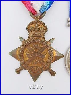 WW1 1914 Mons Star Medal Trio Pte. James, North Somerset Yeomanry #64
