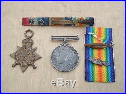 WW1 1914 Star Clasp & Roses + War Medal Mention In Dispatches 16th Lancers