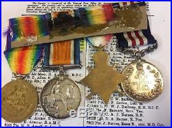 WW1 1916 MM Group Of 4 Military Medal London Gazette Jan 1917 121 HY BY RGA