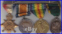 WW1, 206 C. S. Mjr, E. G. Blackwood, Royal Berks, Group of 4 Medals