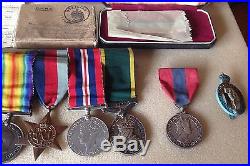 WW1 & 2 medals & The Militia Efficiency Medal & Military Imperial Service Medal