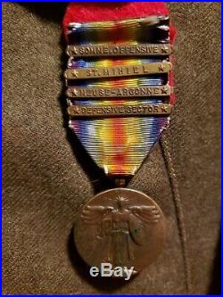 WW1 33rd Division Uniform, Helmet, And Victory Medal