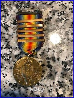WW1 5 Bar Victory Medal Attributed To The 42nd Division