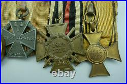 WW1 Austria Hungary 5 place medal bar! Merit Cross Troop Balkan Mobilization KuK