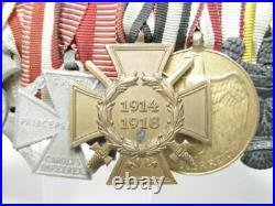 WW1 Austria Hungary 8 place medal bar TWO Large Bravery Medals FREIKORPS Jewler