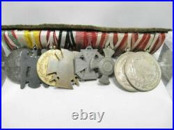 WW1 Austria Hungary 8 place medal bar TWO Large Bravery Medals FREIKORPS Jewler