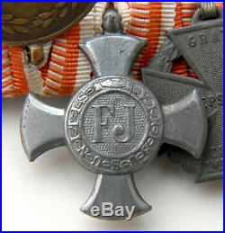 WW1 Austria Hungary 9 place medal bar! Merit Cross bravery Bronze Silver KuK