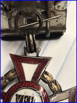 WW1 Austrian Military Merit Cross Badge Hungary Medal WW2 German Army Award