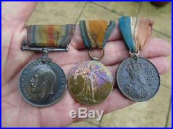 Ww1 British Casualty Medal Group Plaque Scroll Hamerton Hunts Gold Ring & More
